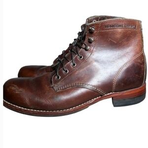 Wolverine 1000 mile men’s leather plain toe boots 9.5
